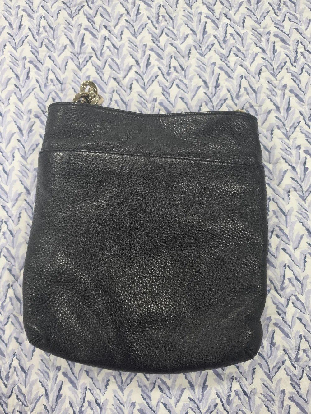 Michael Kors Black Pebbled Leather Crossbody with Gold Hardware